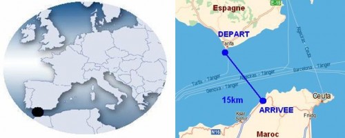 Ma traversée du détroit de Gibraltar 2004 (15km)