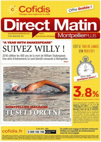 Le journal « Direct Matin – Montpellier Plus » du 09/02/2016