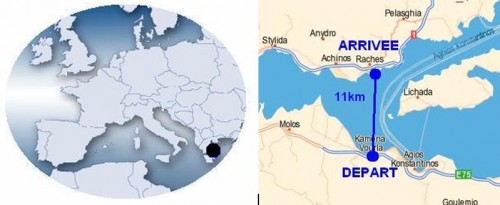 Golfe de Maliakos : 11km en Grèce