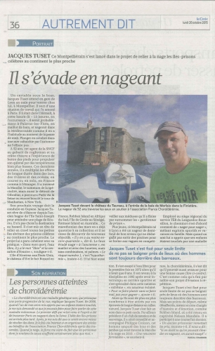Le journal « La Croix » du lundi 26 octobre 2015